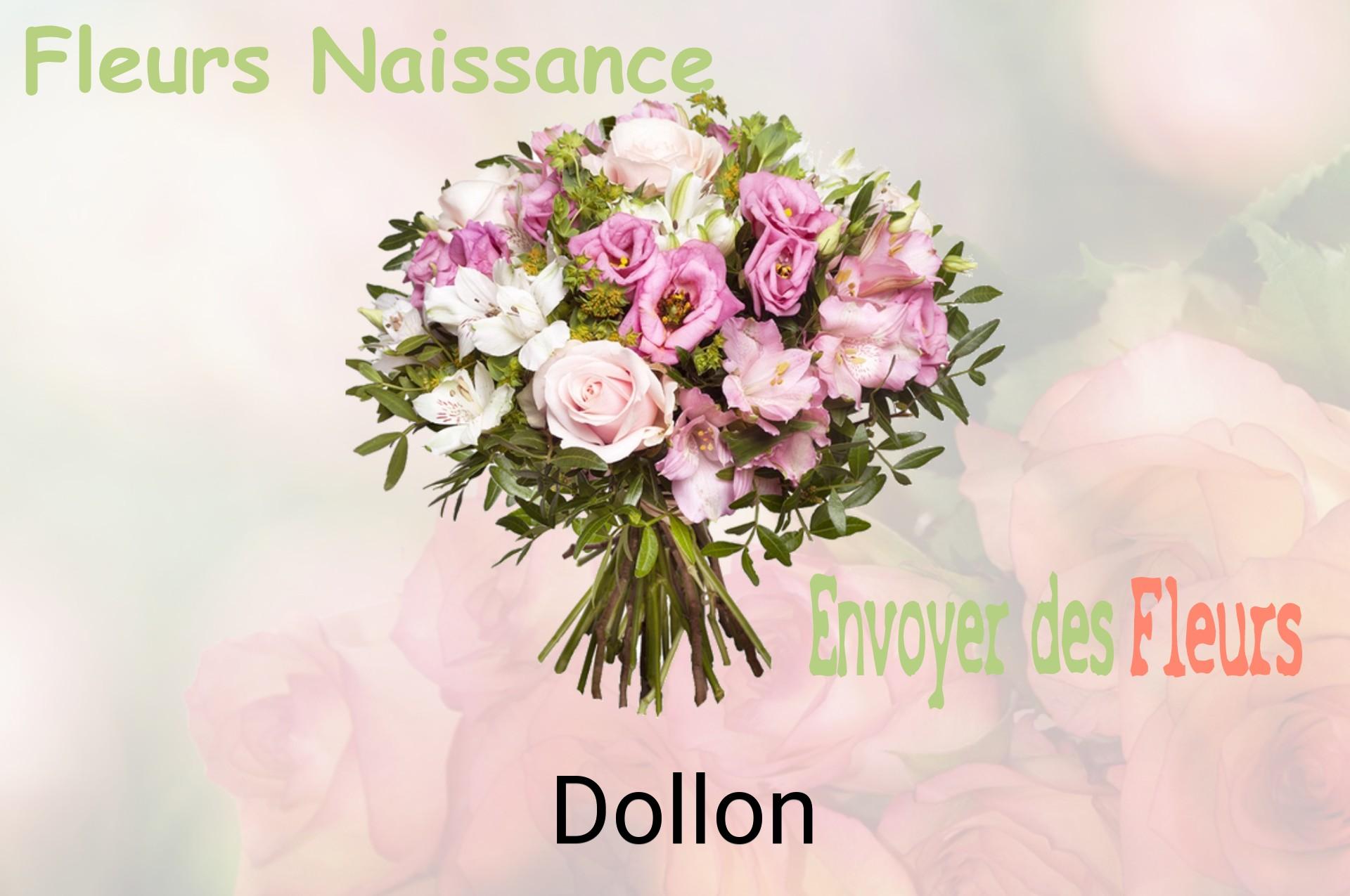 Bouquet de fleurs de naissance livré à Dollon